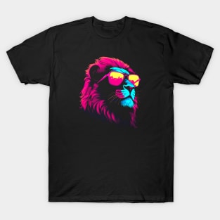 Synthwave Lion #3 T-Shirt
